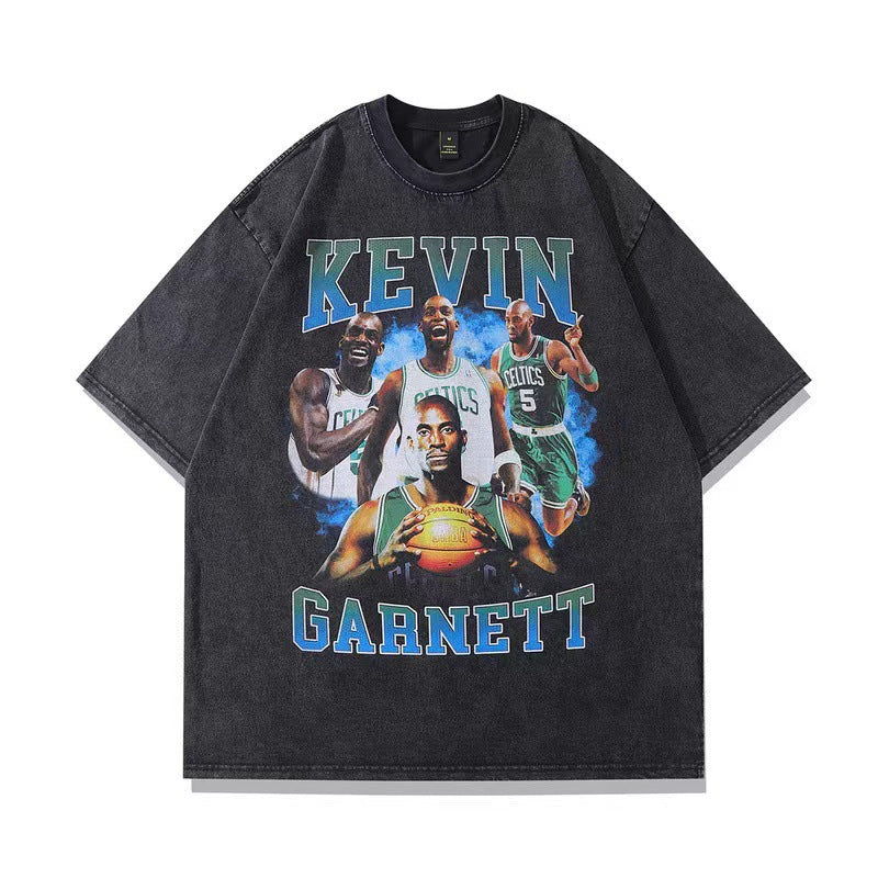 Vintage Washed Distressed Letter Graphic T-Shirt – Streetwear Tee