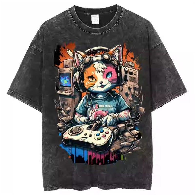 American Vintage Washed Oversized T-Shirt – Men's Cotton Tee