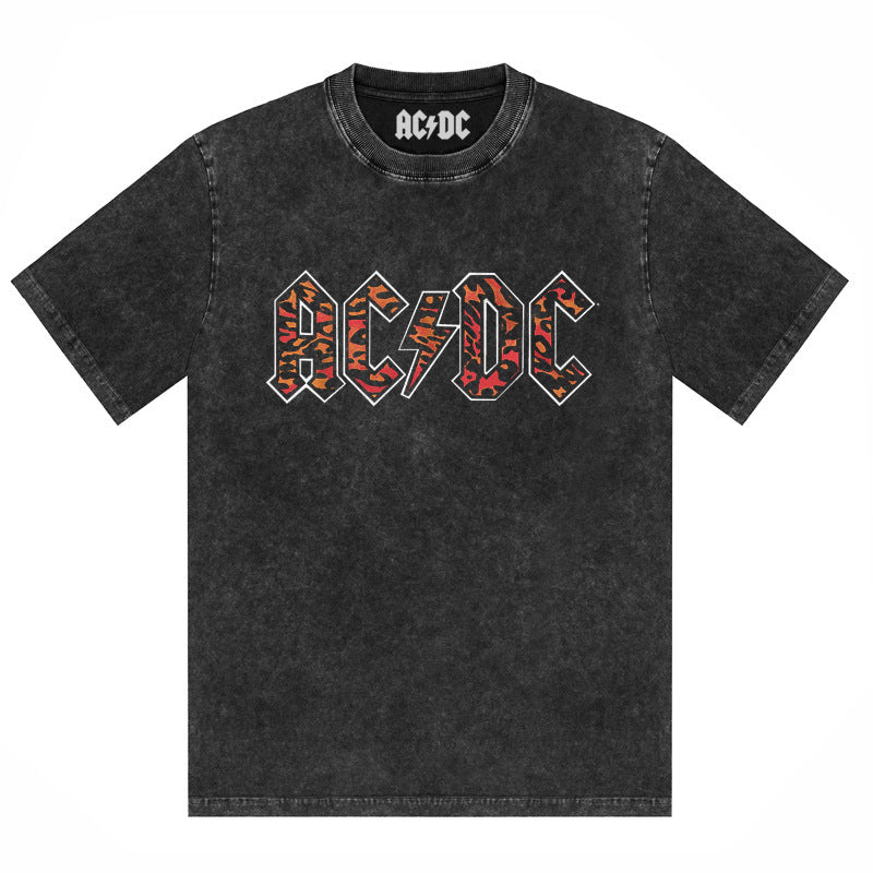 AC/DC Vintage Washed Oversized Graphic T-Shirt