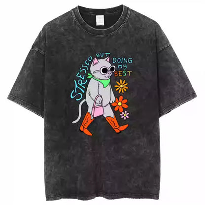 American Vintage Washed Oversized T-Shirt – Men's Cotton Tee
