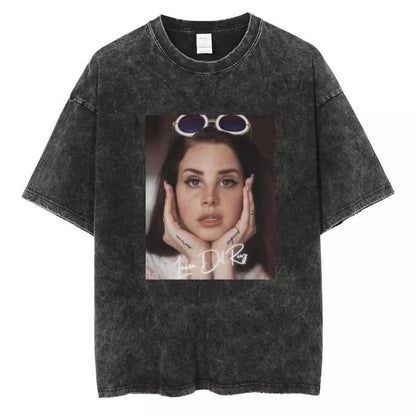 Vintage Washed 90s Singer-Inspired Graphic T-Shirt – Oversized Cotton Tee