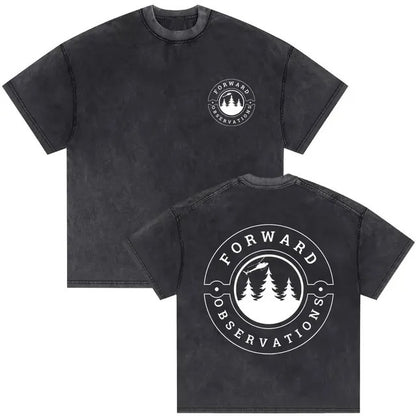 Vintage Washed Skeleton Graphic T-Shirt – Gothic Punk Cotton Tee
