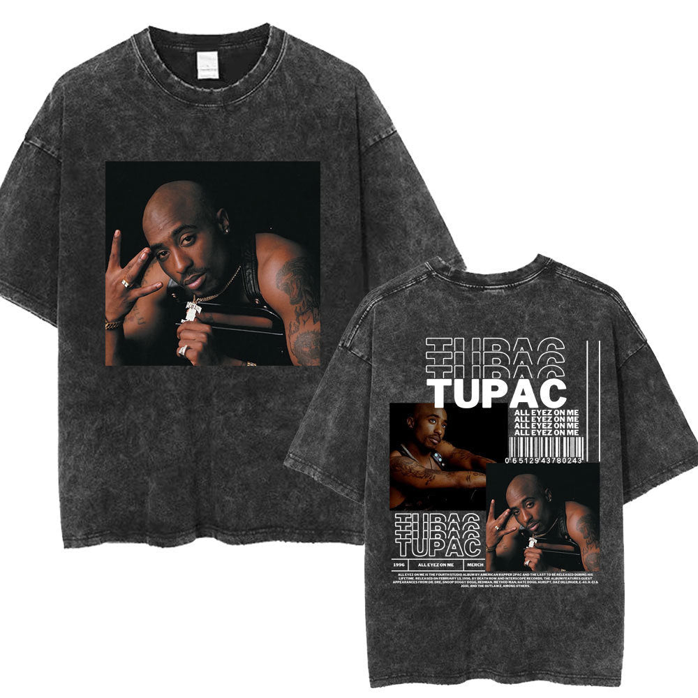 Vintage Washed 90s Hip-Hop Graphic T-Shirt – Oversized Heavyweight Cotton