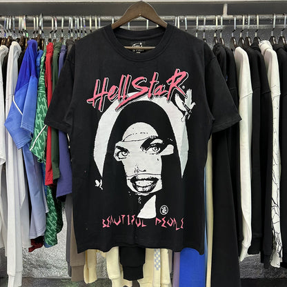 American Vintage Heavyweight Skull Rose Graphic Oversized Tee
