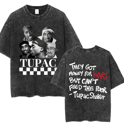 Vintage Washed 90s Hip-Hop Graphic T-Shirt – Oversized Heavyweight Cotton