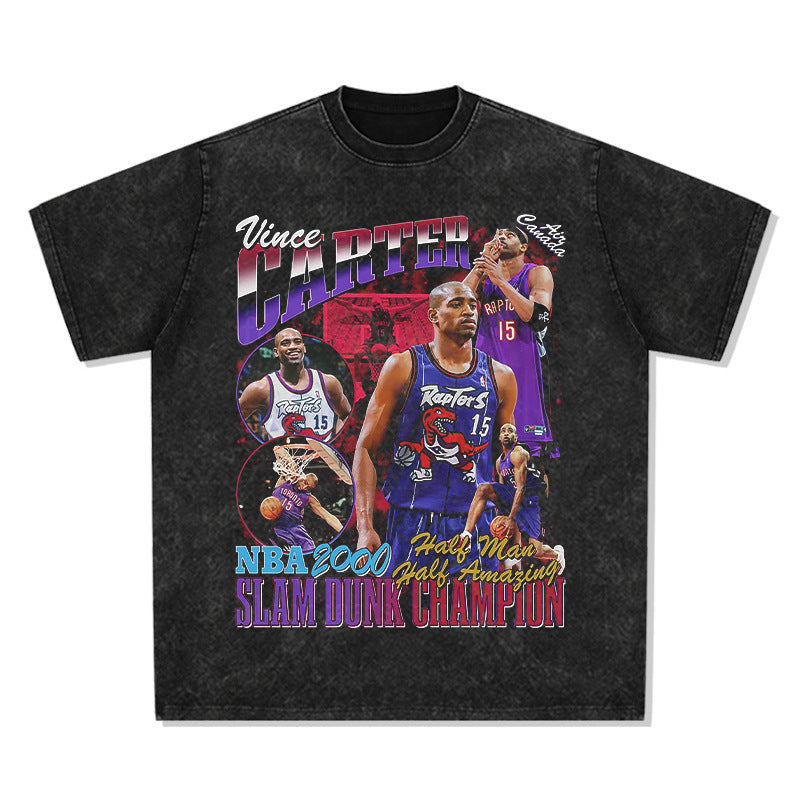 Clarkson curry kobe irving james morant american star t-shirt retro