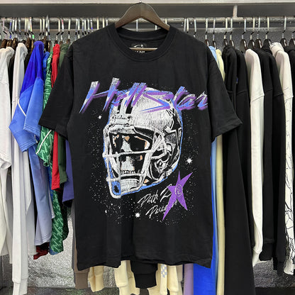 American Vintage Heavyweight Skull Rose Graphic Oversized Tee