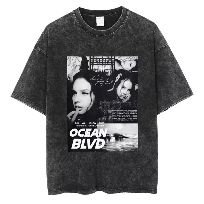 Vintage Washed 90s Singer-Inspired Graphic T-Shirt – Oversized Cotton Tee