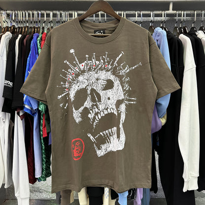 American Vintage Heavyweight Skull Rose Graphic Oversized Tee