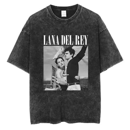 Vintage Washed 90s Singer-Inspired Graphic T-Shirt – Oversized Cotton Tee