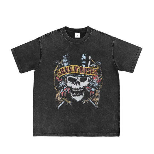 Vintage Rock Band Graphic T-Shirt