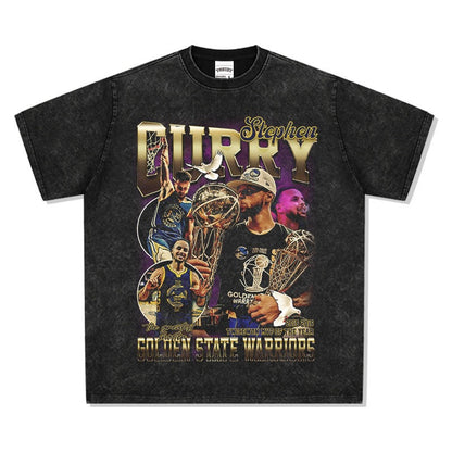 Clarkson curry kobe irving james morant american star t-shirt retro