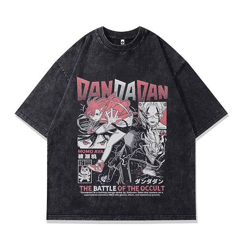 Vintage Washed Streetwear Graphic T-Shirt – Oversized Cotton Tee