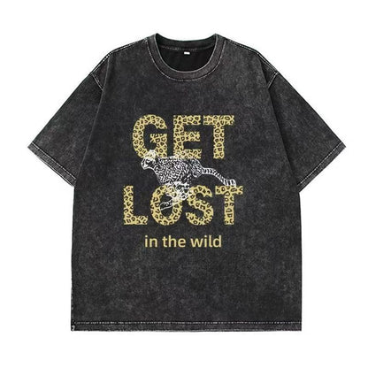 Vintage Washed Distressed Graphic T-Shirt – Oversized Streetwear Tee