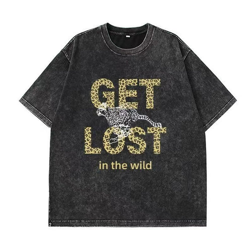 Vintage Washed Distressed Graphic T-Shirt – Oversized Streetwear Tee