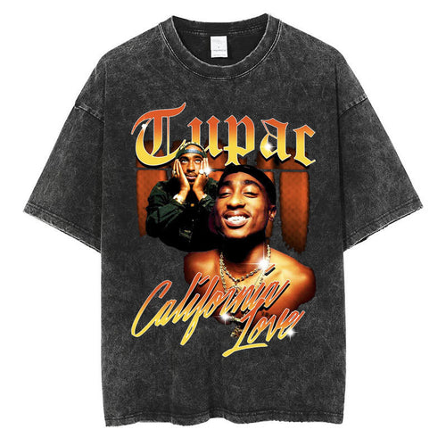 Vintage Washed 90s Hip-Hop Graphic T-Shirt – Oversized Heavyweight Cotton