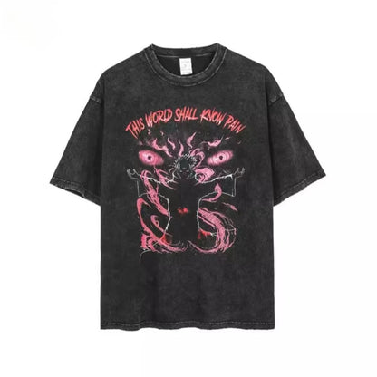 Vintage Washed Oversized T-Shirt – American Streetwear Cotton Tee