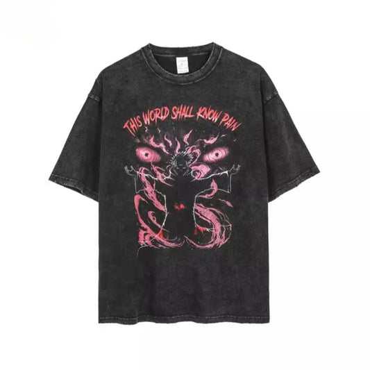 Vintage Washed Oversized T-Shirt – American Streetwear Cotton Tee