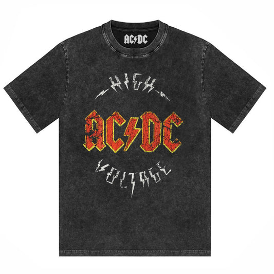 AC/DC Vintage Washed Oversized Graphic T-Shirt