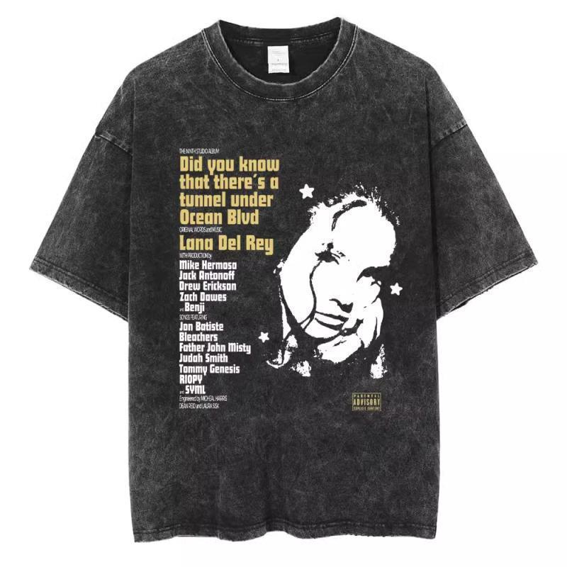 Vintage Washed 90s Singer-Inspired Graphic T-Shirt – Oversized Cotton Tee