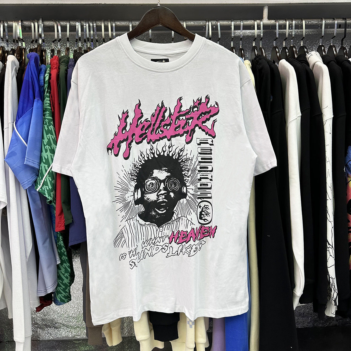 American Vintage Heavyweight Skull Rose Graphic Oversized Tee