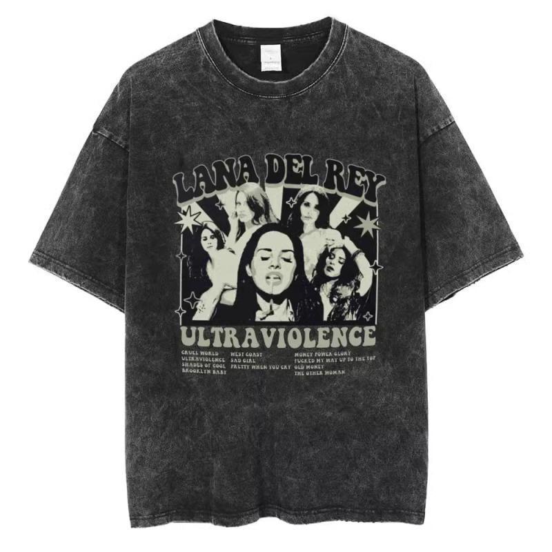 Vintage Washed 90s Singer-Inspired Graphic T-Shirt – Oversized Cotton Tee