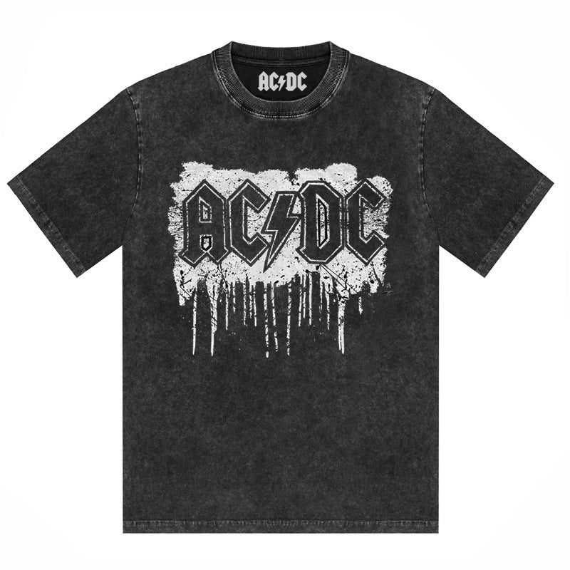 AC/DC Vintage Washed Oversized Graphic T-Shirt