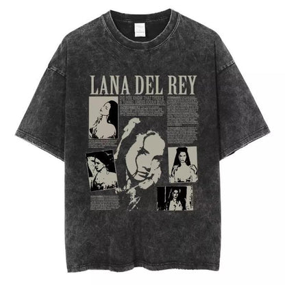 Vintage Washed 90s Singer-Inspired Graphic T-Shirt – Oversized Cotton Tee
