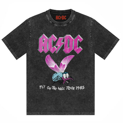 AC/DC Vintage Washed Oversized Graphic T-Shirt