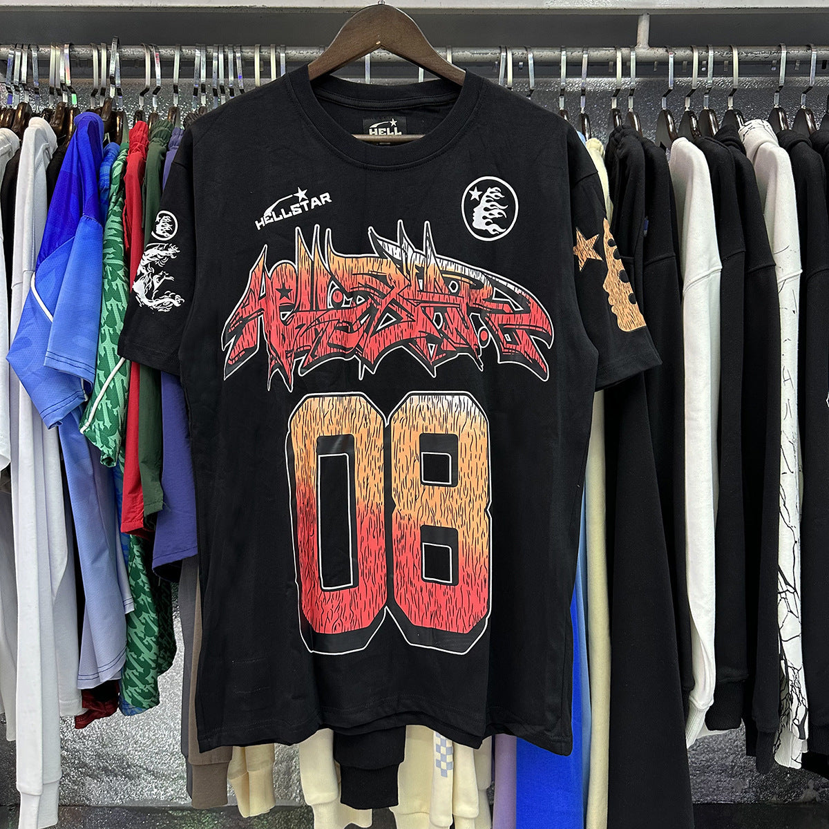 American Vintage Heavyweight Skull Rose Graphic Oversized Tee