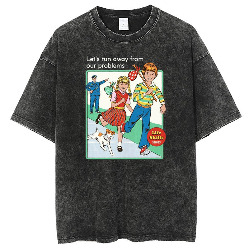 American Vintage Washed Oversized T-Shirt – Men's Cotton Tee