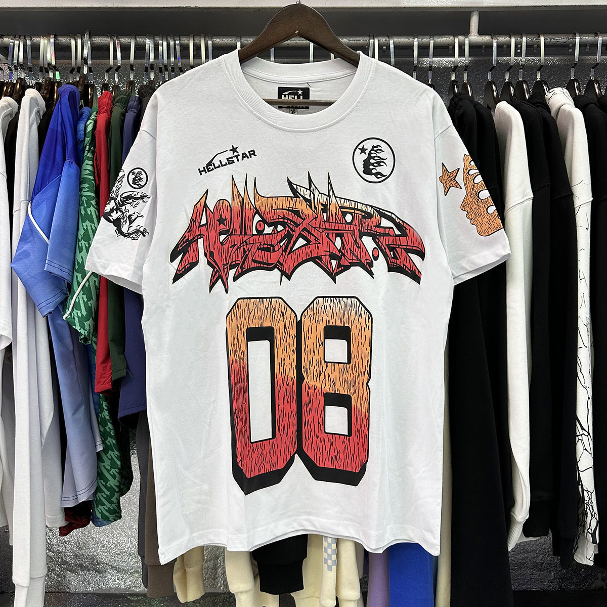American Vintage Heavyweight Skull Rose Graphic Oversized Tee