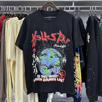 American Vintage Heavyweight Skull Rose Graphic Oversized Tee
