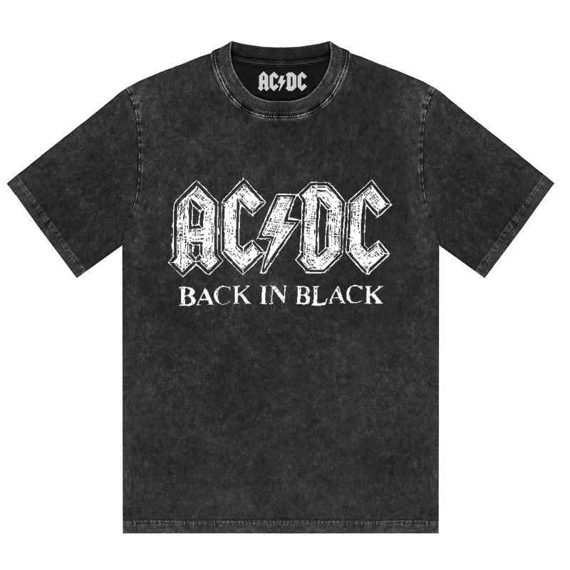 AC/DC Vintage Washed Oversized Graphic T-Shirt