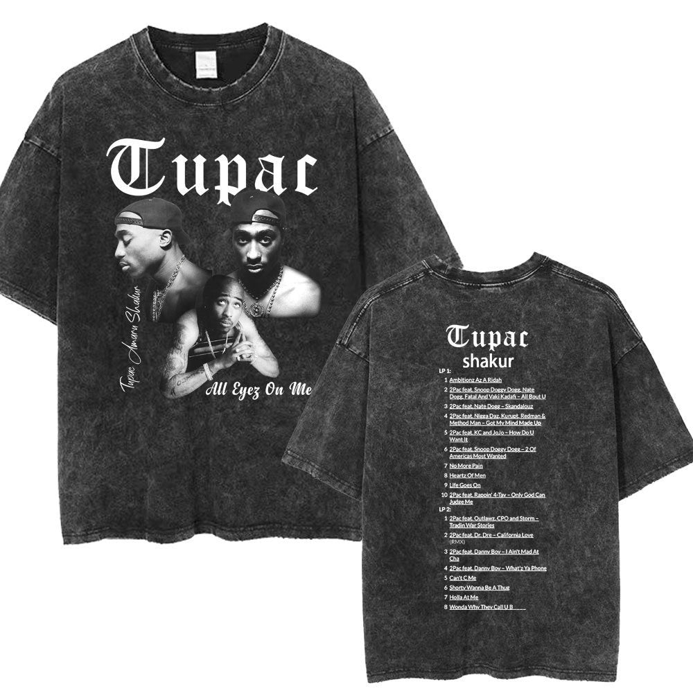 Vintage Washed 90s Hip-Hop Graphic T-Shirt – Oversized Heavyweight Cotton