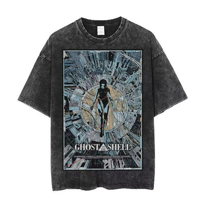 Vintage Washed Distressed Graphic T-Shirt – Oversized Streetwear Tee