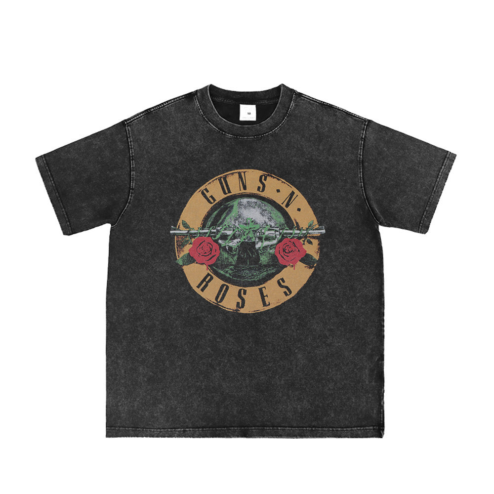 Vintage Rock Band Graphic T-Shirt