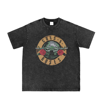 Vintage Rock Band Graphic T-Shirt