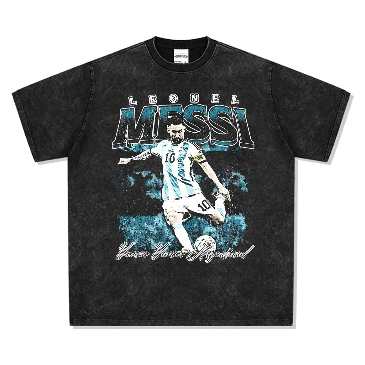 Vintage Washed Football Legends Inspired Graphic T-Shirt