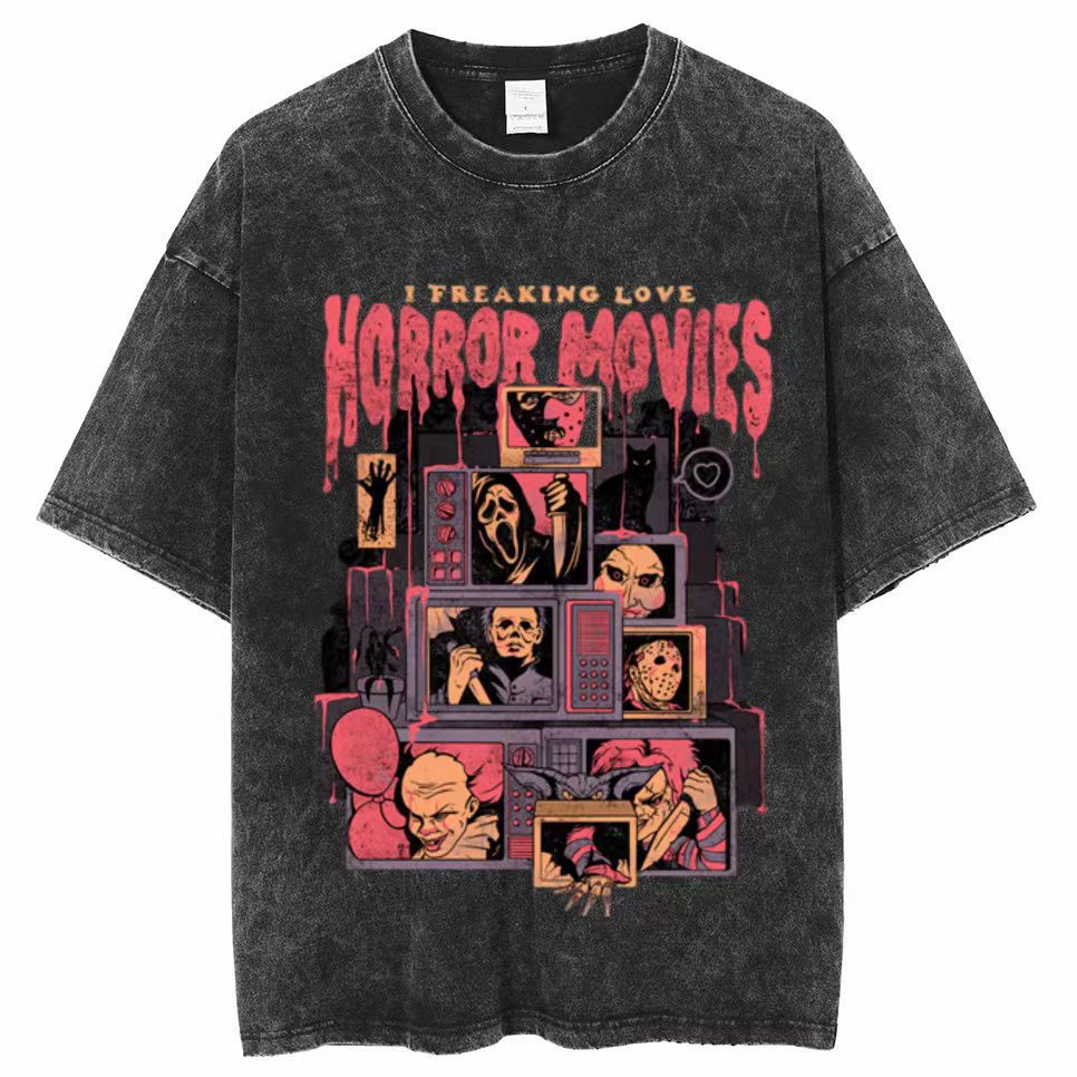 Vintage Washed Oversized T-Shirt – American Streetwear Cotton Tee