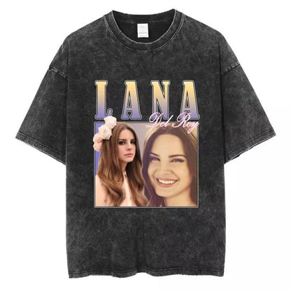 Vintage Washed 90s Singer-Inspired Graphic T-Shirt – Oversized Cotton Tee