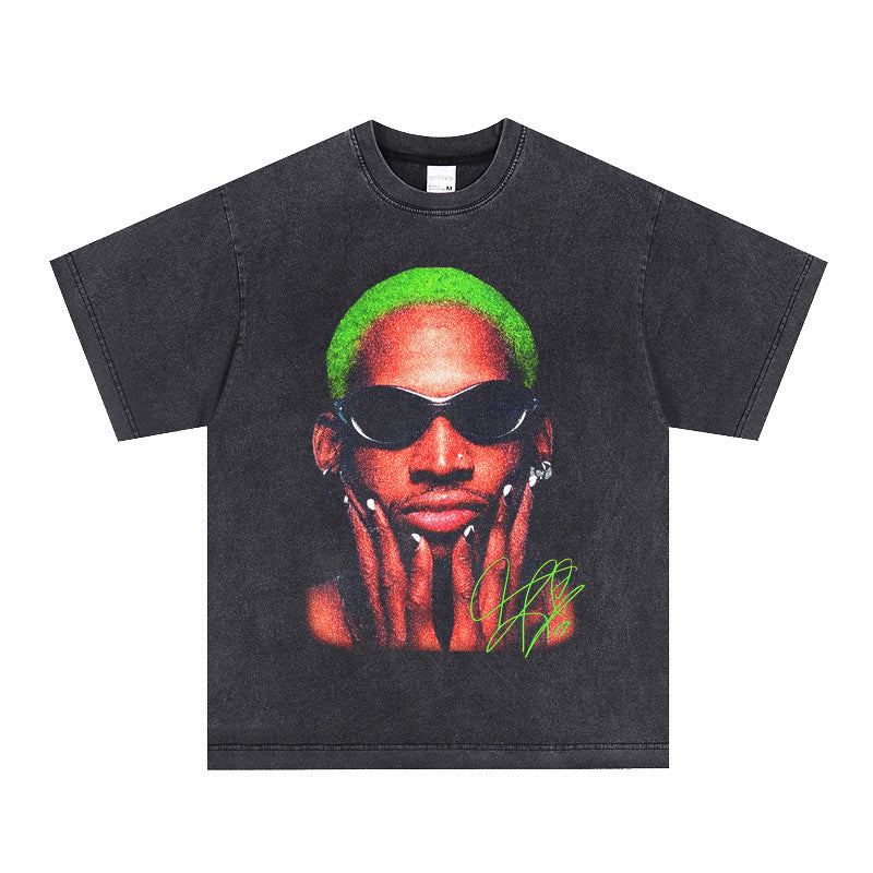 Vintage Washed Distressed Letter Graphic T-Shirt – Streetwear Tee