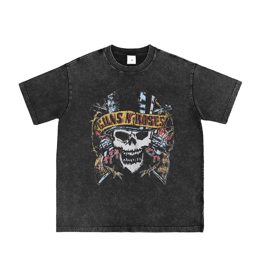 Vintage Rock Band Graphic T-Shirt