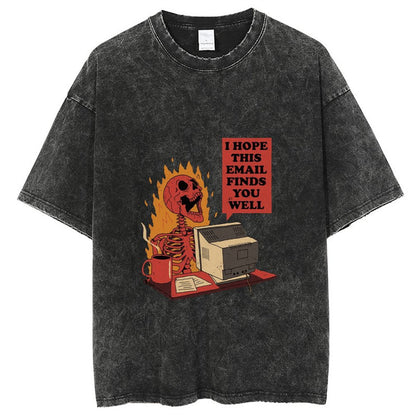 American Vintage Washed Oversized T-Shirt – Men's Cotton Tee