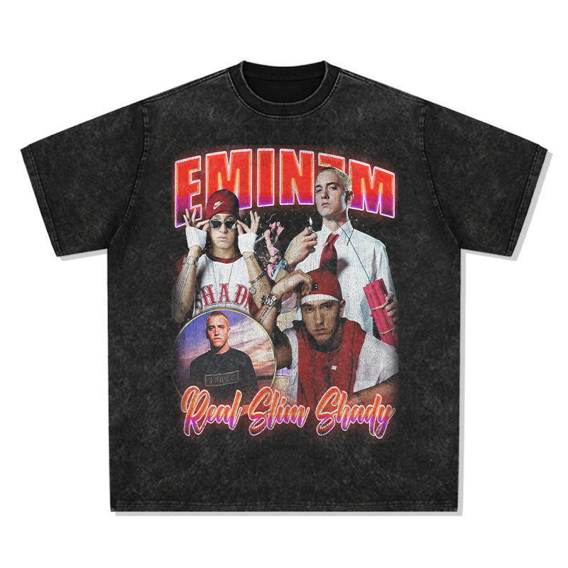Vintage Washed Graphic T-Shirt – Oversized Unisex Streetwear Tee