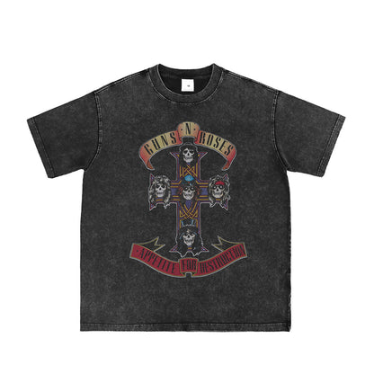 Vintage Rock Band Graphic T-Shirt