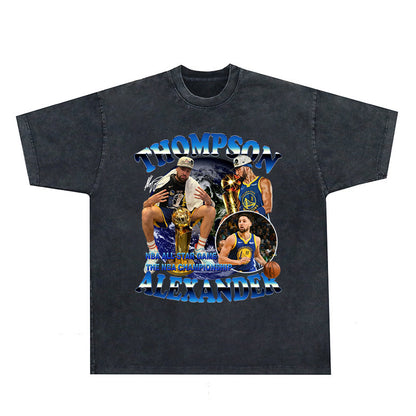 Vintage Washed Distressed Letter Graphic T-Shirt – Streetwear Tee