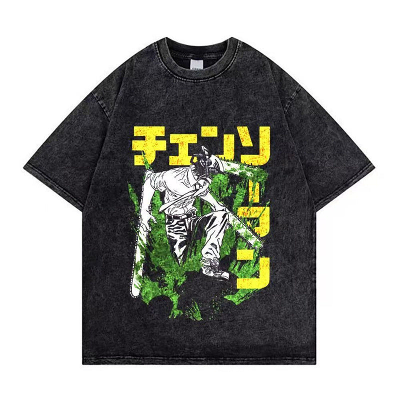 Vintage Washed Distressed Graphic T-Shirt – Oversized Streetwear Tee