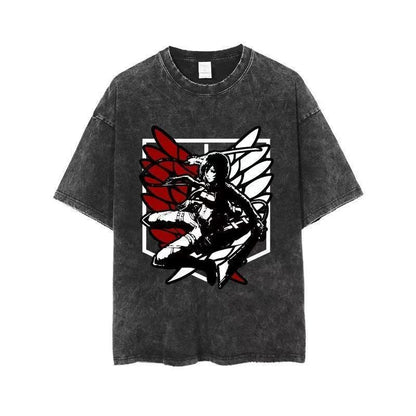 Vintage Washed Oversized T-Shirt – Unisex Streetwear Cotton Tee