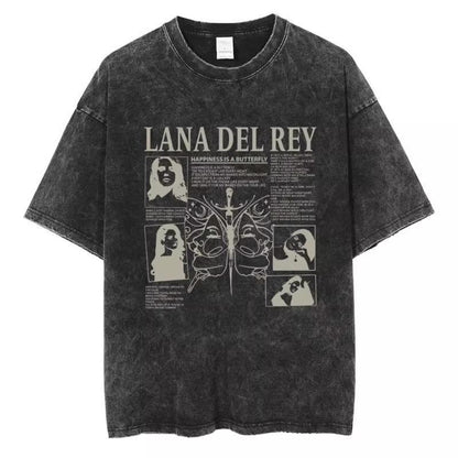Vintage Washed 90s Singer-Inspired Graphic T-Shirt – Oversized Cotton Tee